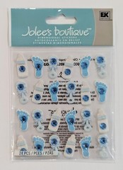 Jolee’s Baby Boy Icon Repeats Scrapbooking Stickers Bottles Rattles Footprints