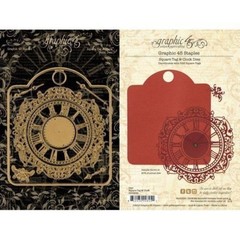 GRAPHIC 45 «METAL DIES» ALL 3 TAG DIES-LARGE, ATC, SQUARE & REGULAR SCRAPJACK’S