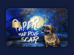 STICKER Skull Turntable Speaker Grunge DJ Horn Sepia Ink Splatter Horror Retro