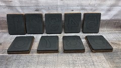 Ellison 4” Block Numbers DieCuts Lot Of (9) 5”X6”