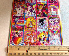 NEW! LISA FRANK STICKER PAD ~ OVER 600 Mini to Large COLORFUL STICKERS! 5 Sheets