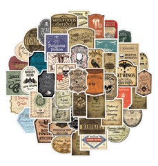 50x Potion Label Retro Stickers Vinyl Laptop Bottle Scrapbook Vinyl Party Decal