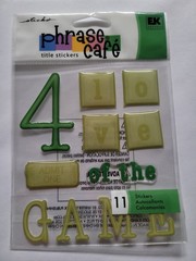 Sticko Phrase Cafe Stickers 4 Love Of The Game Sports Sticker Scrapbook
