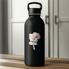 Laminated decal/sticker–UV/Water resistant for in/outdoor use – Floral Sticker