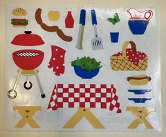 Mrs. Grossman stickers- You Choose -Food Kitchen Cooking Eating Utensils Flowers