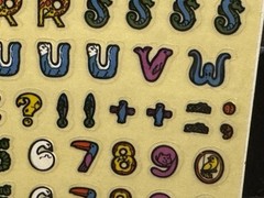 NOS NIP SEALED 80s Decal Specialties Animal Alphabet Letters & Number Stickers