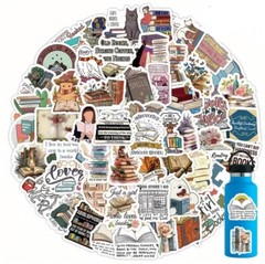 10pcs Small Book Lovers Stickers- Scrapbook, Journal, DIY Crafts & Cards -1.5in