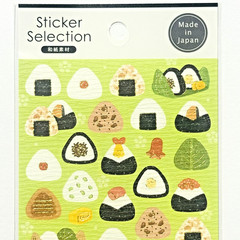Japanese Onigiri Washi Sticker Sheet Rice Ball Bento Food Japan