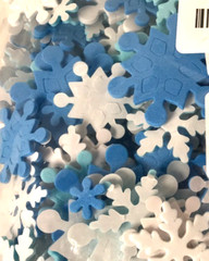 Aneco 600 Pieces Winter Foam Snowflake Stickers Christmas Blue White New