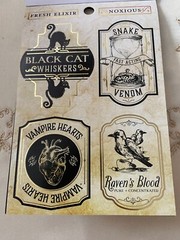 RECOLLECTIONS HALLOWEEN STICKER BOOK 12 SHEET 111 PC BOTTLE JAR POTION LABELS