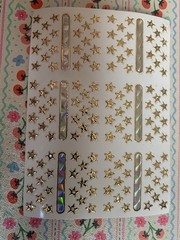 Vintage Kodak Silver Gold Rimmed Stars Sticker Sheet 4×3 Inches Vending Machine