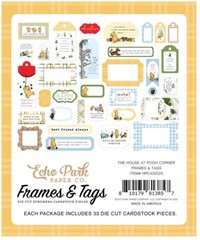 Echo Park Paper THE HOUSE AT POOH CORNER Frames & Tags Die Cut Cardstock Pieces