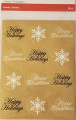 Recollections Christmas Kraft Labels, 36 pcs – HAPPY HOLIDAYS