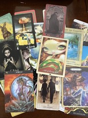 Lot Of 45 Tarot Cards Lot Junk Journal Collage Ephemera Single Swap Arcana