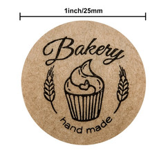 500pcs Kraft Paper “Handmade” Stickers Labels for Packaging NEW
