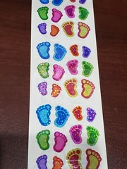 Sandylion Colorful Prismatic Feet Footprints 1 sheet NIP 3 mods