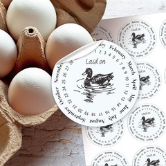 320 Pcs Duck Egg Laid on Stickers, 2 Inch Round Farm Fresh Eggs Sticker Round…