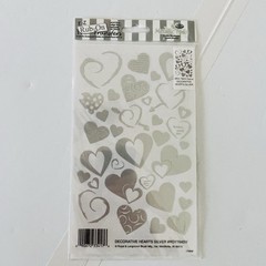 Lot 6 Heart Stickers Valentines Day Love Sweethearts Rub On Transfers NEW