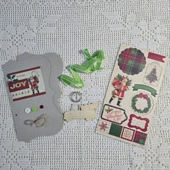 Christmas Junk Journal 2 , Scrapbooking Kit , Mini Album Kit