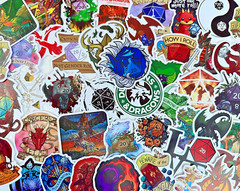 DUNGEON and DRAGONS stickers, 20pcs, D&D, fantasy roleplaying FREE Shipping*