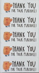 Custom Cute Thank you stickers ( 1×2 5/8 «) 100 count thank you labels