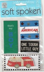 MAMBI Soft Spoken 3D stickers THAT’S MY BOY! Theme 93053 Fast FREE Shipping!