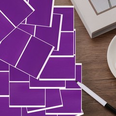 120 Sheet Purple Label Stickers 3 x 2 Inch Rectangle Coding Labels for Office
