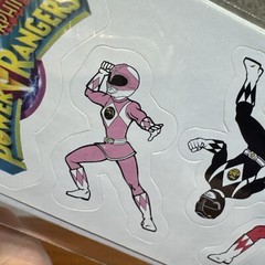 Vintage Power Rangers Stickers Sheet 1995 Saban Paper Art Mighty Morphin
