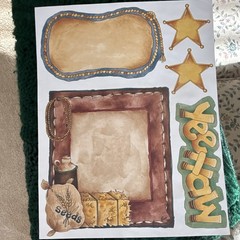Cowboy Western Scrapbooking Stickers Multicolor Frames & Stars «MPLS» Text