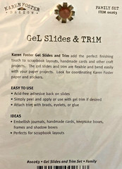 Karen Foster Design Gel Slides & Trim; 5 Packages; New Unopened; Original Owner