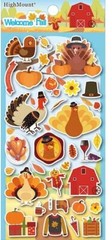Thanksgiving Fun Puffy Stickers Planner Supply Party Crafts Turkey Pumpkin