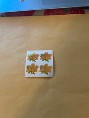 Vintage 1980s Great Seven Calla Lily Pearly Sticker