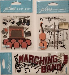 10 packs Jolee’s Boutique Sticko K&CO 3D Scrapbooking Stickers MUSIC BAND