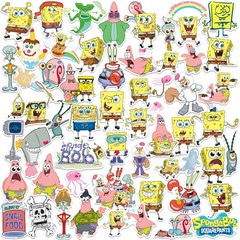 SPONGEBOB SQUAREPANTS VARIETY DIE CUT VINYL 50 CT STICKER PACK