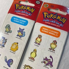 Vintage 90s Pokemon Stickers Packs: Water + Normal Element (1999, Nintendo) SEAL