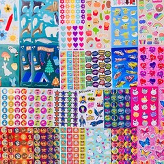 979 Stickers Butterfly Seal Life Rainbow Stars Happy Face Flower Mix Themes