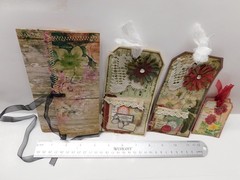 Junk Journal Ephemera Tag Set Handmade Journals Scrapbooking Diary Vtg Style D