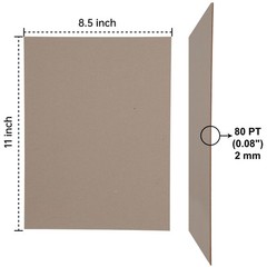Sturdy 8.5×11 Chipboard Sheets – 20 Pack, 80 PT Thick for Binding & Crafts