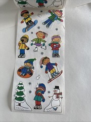 Me & My Big Ideas Winter Kids Sticker ROLL Scrapbook Stickers Snowman Snow Ski