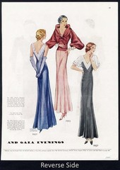 FASHION AD 1930s Pages 12 Different Back to Back PARIS Designs Gowns Dresses etc