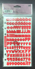 RETIRED STICKO THEMED SCRAPBOOK STICKERS Red Upper Lower Case ABC 123 *
