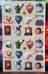 Vintage 1992 The Gifted Line ~ John Grossman Sticker Sheet ~ Victorian Charms