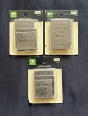 Making Memories Metal Eyelet Quotes Charms Scrapbooking Craft Lot Of 3 Packs NEW