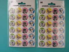 KITTEN & PUPPY STICKERS (2) Sealed Packs (8) Sheets