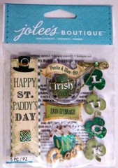Crafts Stickers Jolees Irish St. Patrick’s Day Lucky Clovers Cheers Beer Mug