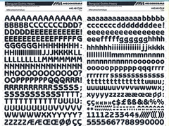 MECANORMA Dry Transfer Lettering 443.48 CLN #193 BENGUIAT GOTHIC HEAVY 13mm