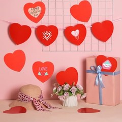 72 Pcs Large Heart Cutouts, 15 x 15 cm/5.9 x 5.9 inches, Heart Shape Card Red