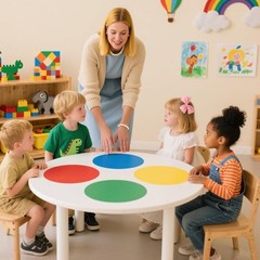 Durable 11.8-Inch Dry Erase Dots – 10 Colorful Adhesive Stickers for Classroom
