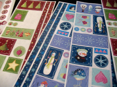 Lot of Stickers, Christmas Sparkle, Title stickers Twinkle, Holly Days, Dazzle.