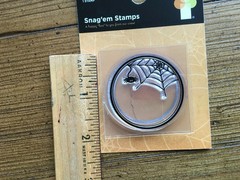 2 NEW Clear Halloween Stamp Trick or Treat Inkadinkado & Cob Web Imaginisce